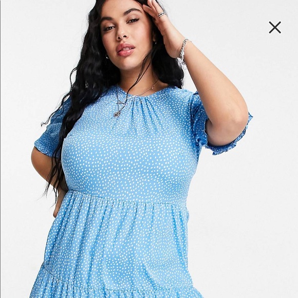 Influence Plus tiered hem midi dress - Picture 2 of 6